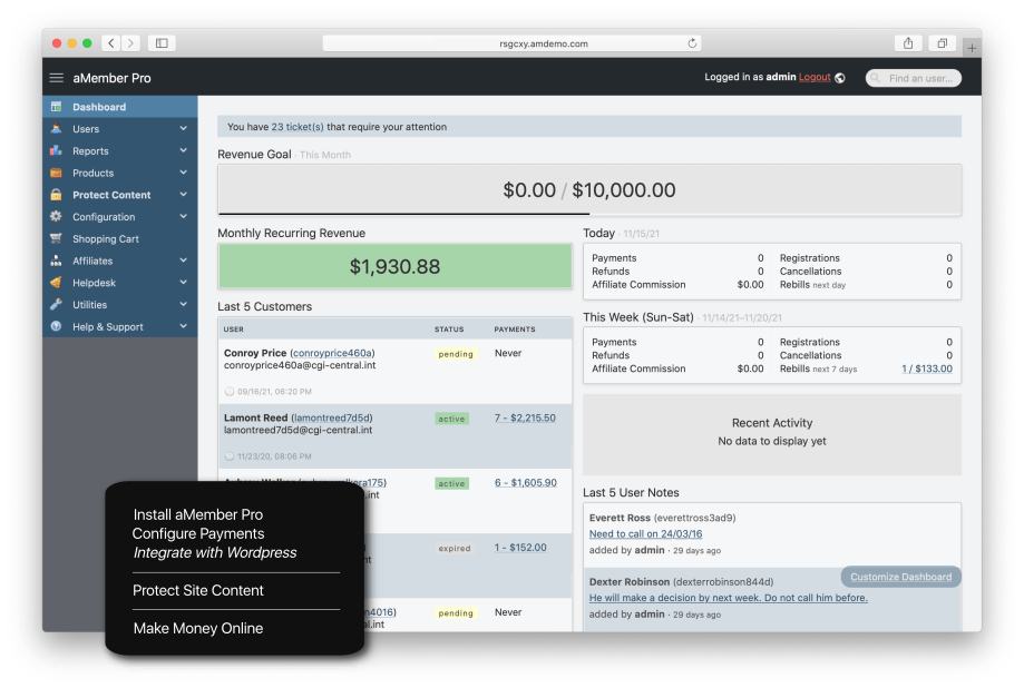 aMember plugins by Rob Woodgate, Cogmentis